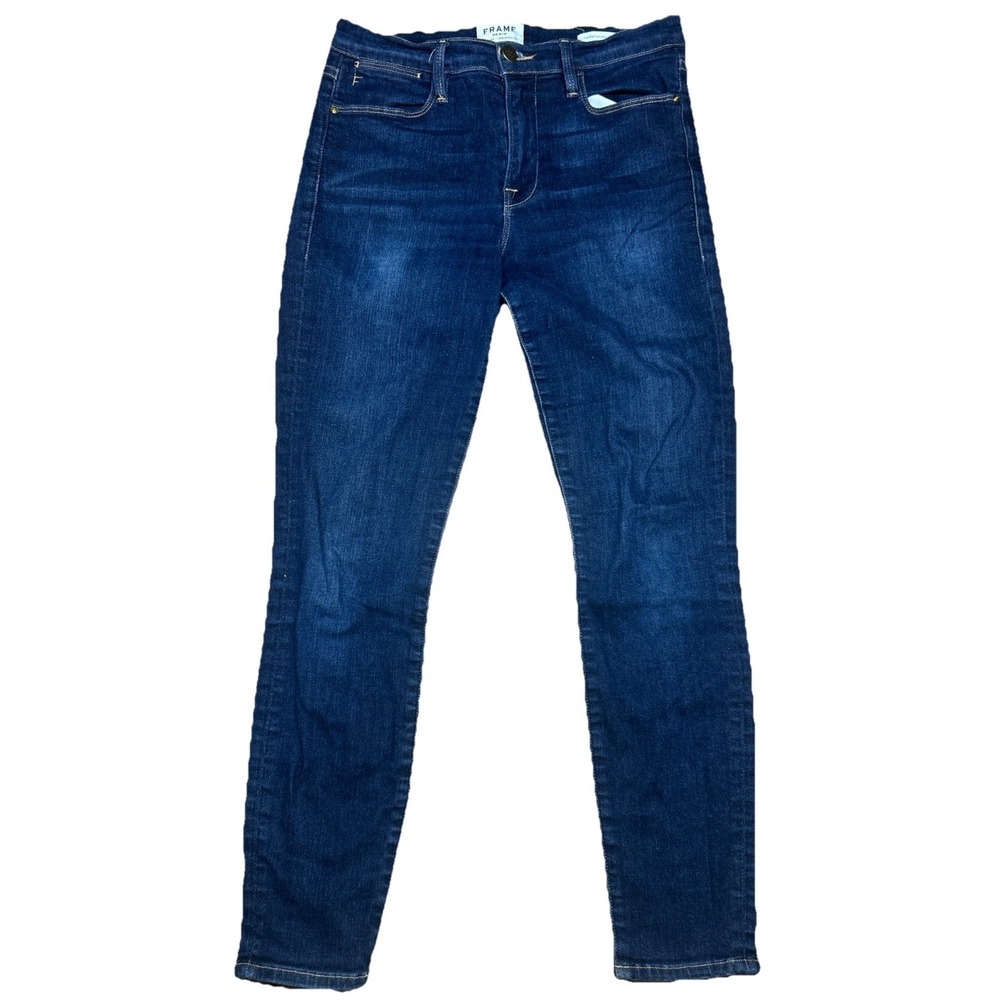 Frame denim London Los Angeles Le high skinny crop dark wash jeans size 28